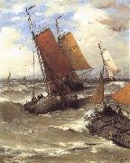 Hendrik Willem Mesdag Terug van de Vischvangst oil on canvas